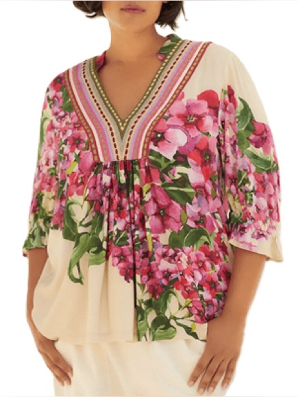Anthropologie Bl^nk London Stephanie Floral Top Petite Medium